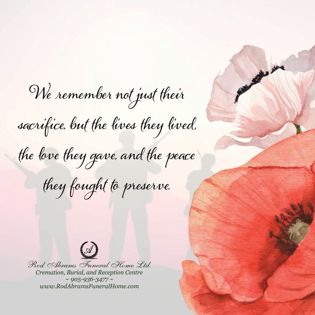 Rod Abrams Funeral Home 2025 Rememberance Day AD Web